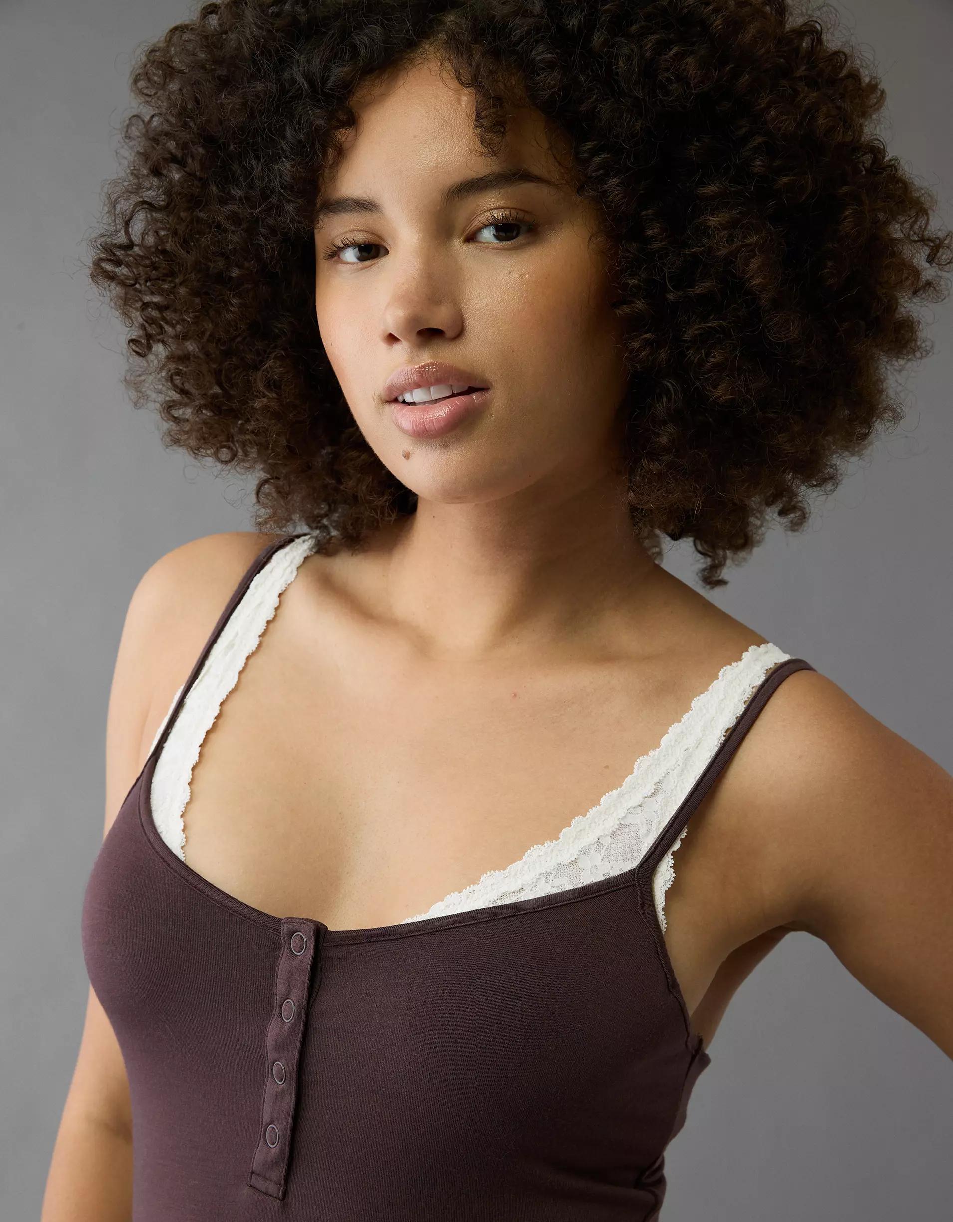 AE Knit Henley Jumpsuit Product Image