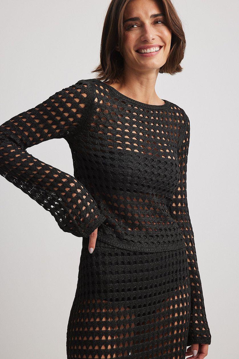 Crochet Knitted Sweater Product Image