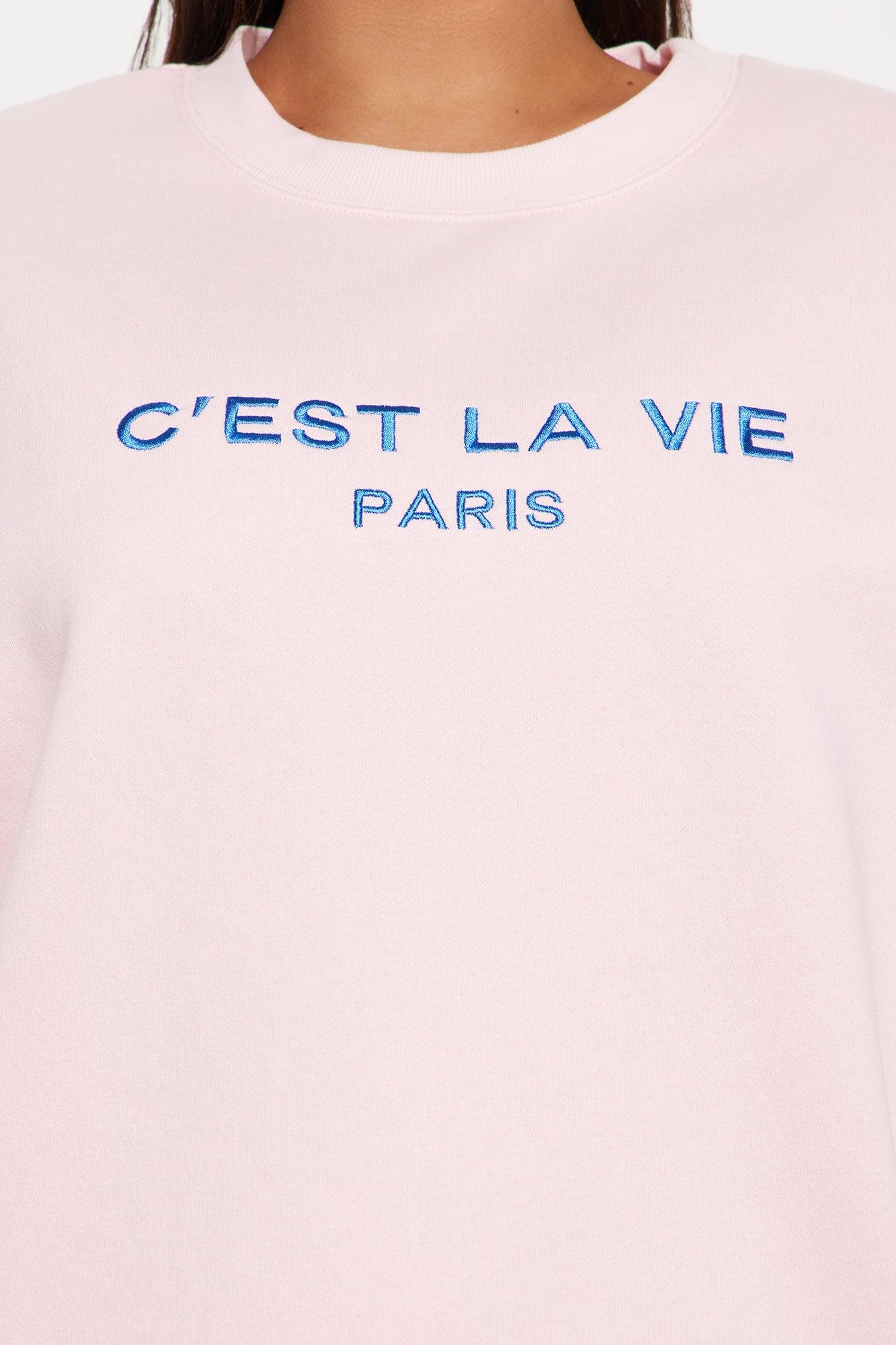 C’est La Vie Sweatpant Set - Pink Product Image