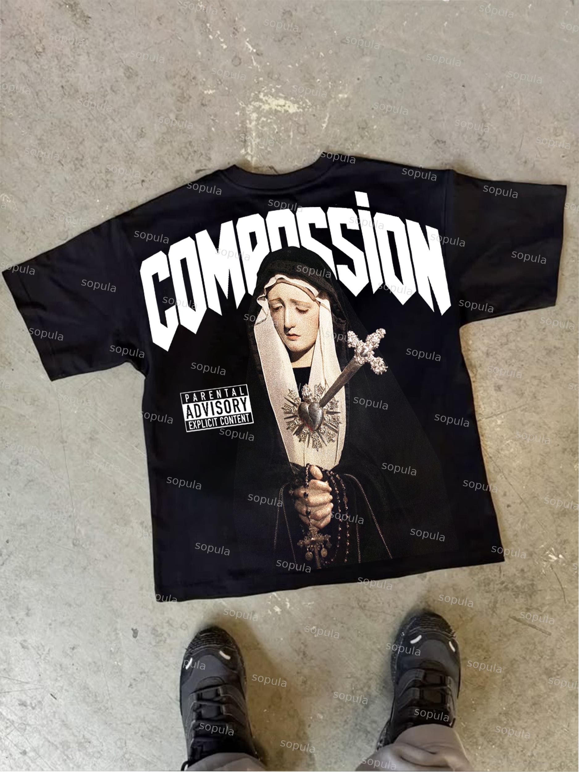 Sopula Jesus Forgive The World Print Graphic Design Cotton T-Shirt Product Image