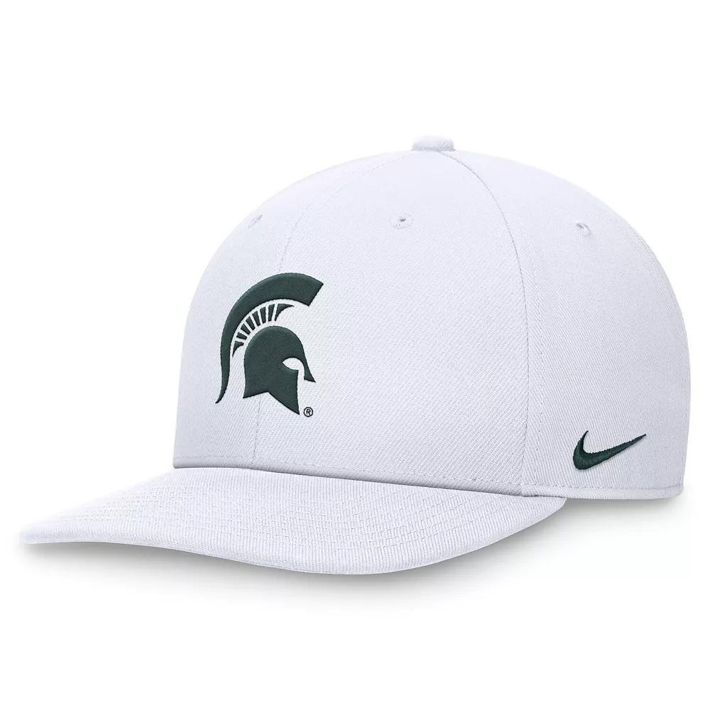 Men's Nike White Michigan State Spartans On-Field Pro Bill Snapback Hat,  Product Image