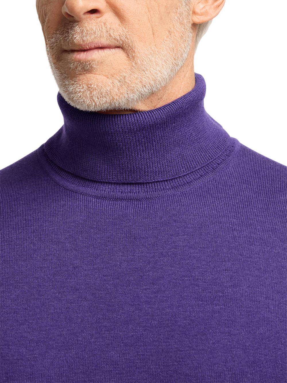 Supima Cotton Turtleneck - Purple Product Image