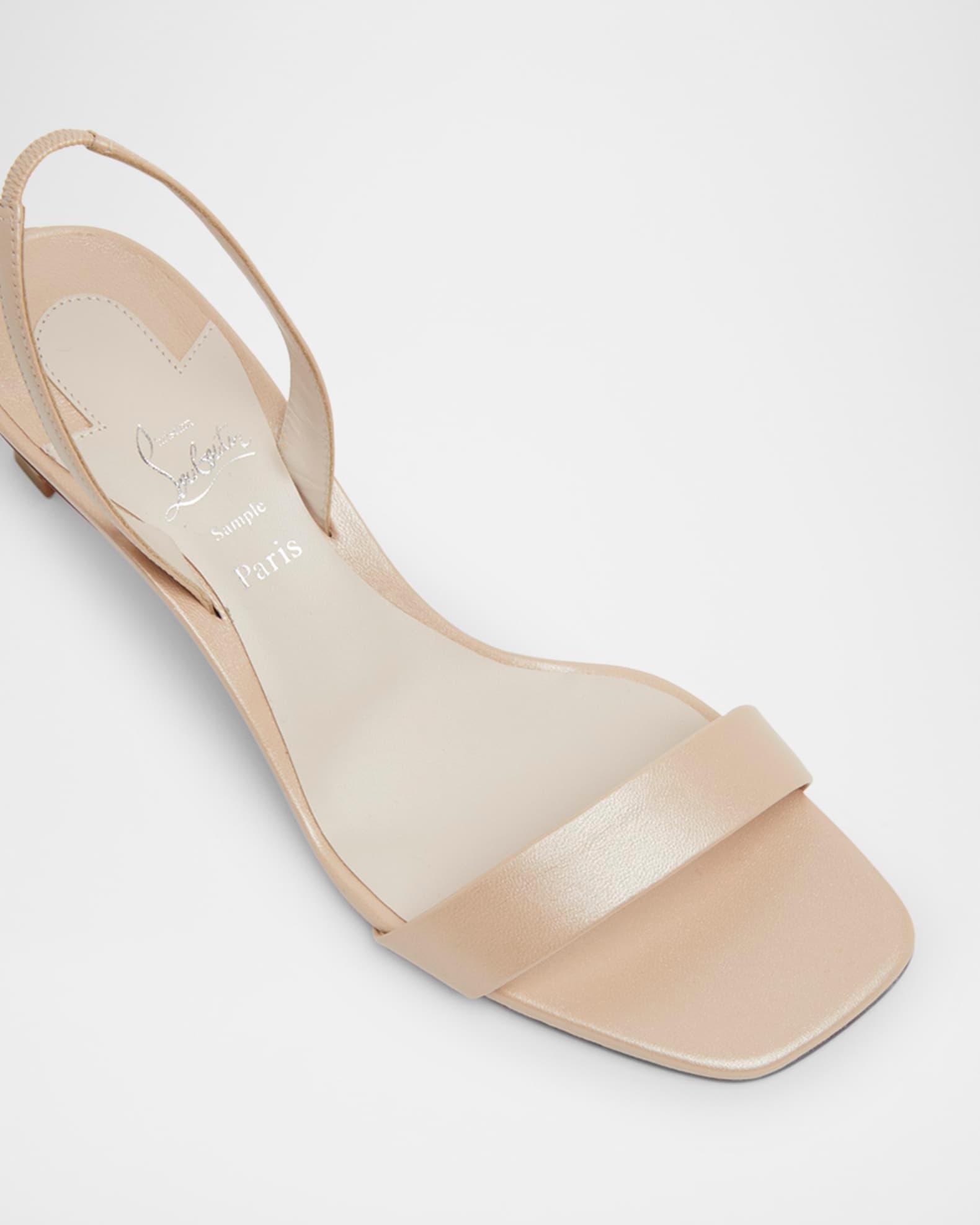 Condora Leather Red Sole Slingback Sandals Product Image