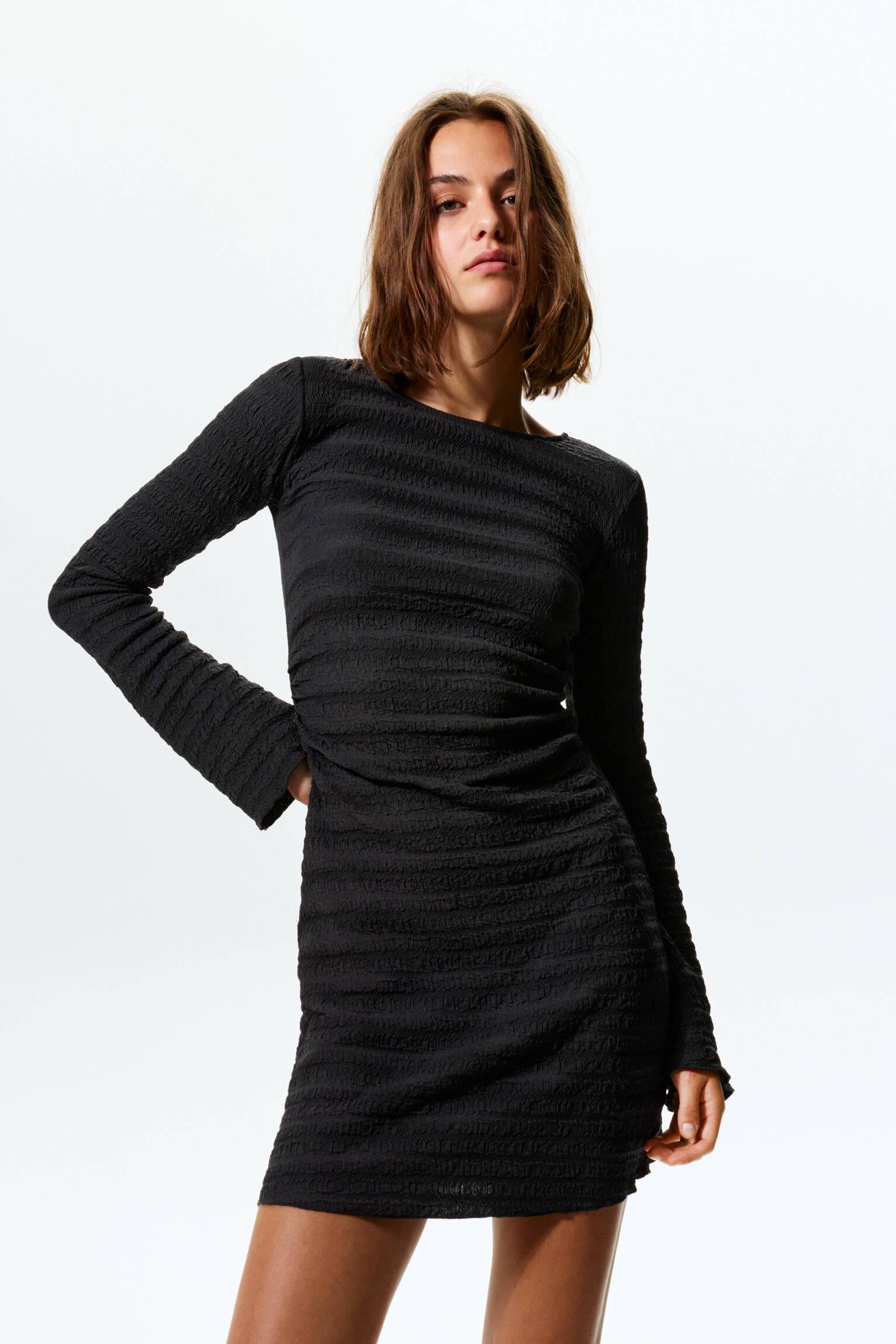 Long sleeve shift dress Product Image