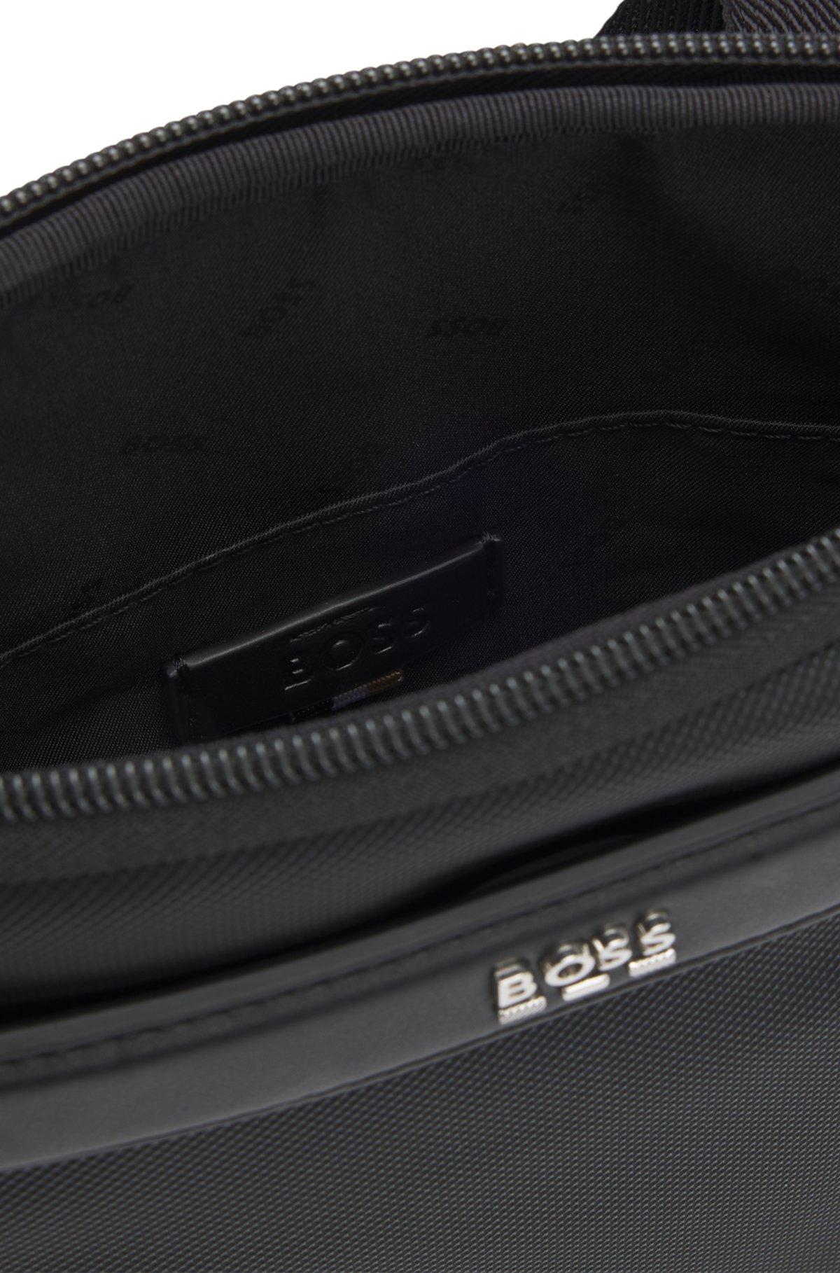 BOSS - Reporter bag with smooth and structured finishes - Black Product Image