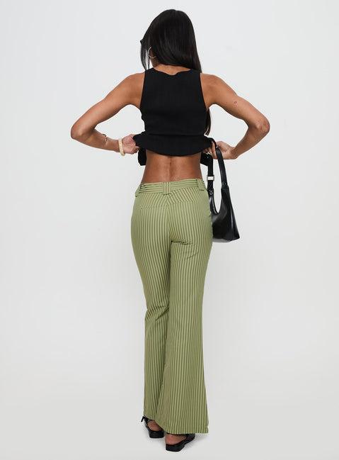 Jinxed Pant Green Stripe Product Image