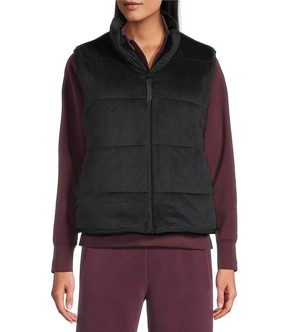 Westbound ULTRA LUXE Athleisure Reversible Sleeveless Zipper Front Velvet Vest Product Image