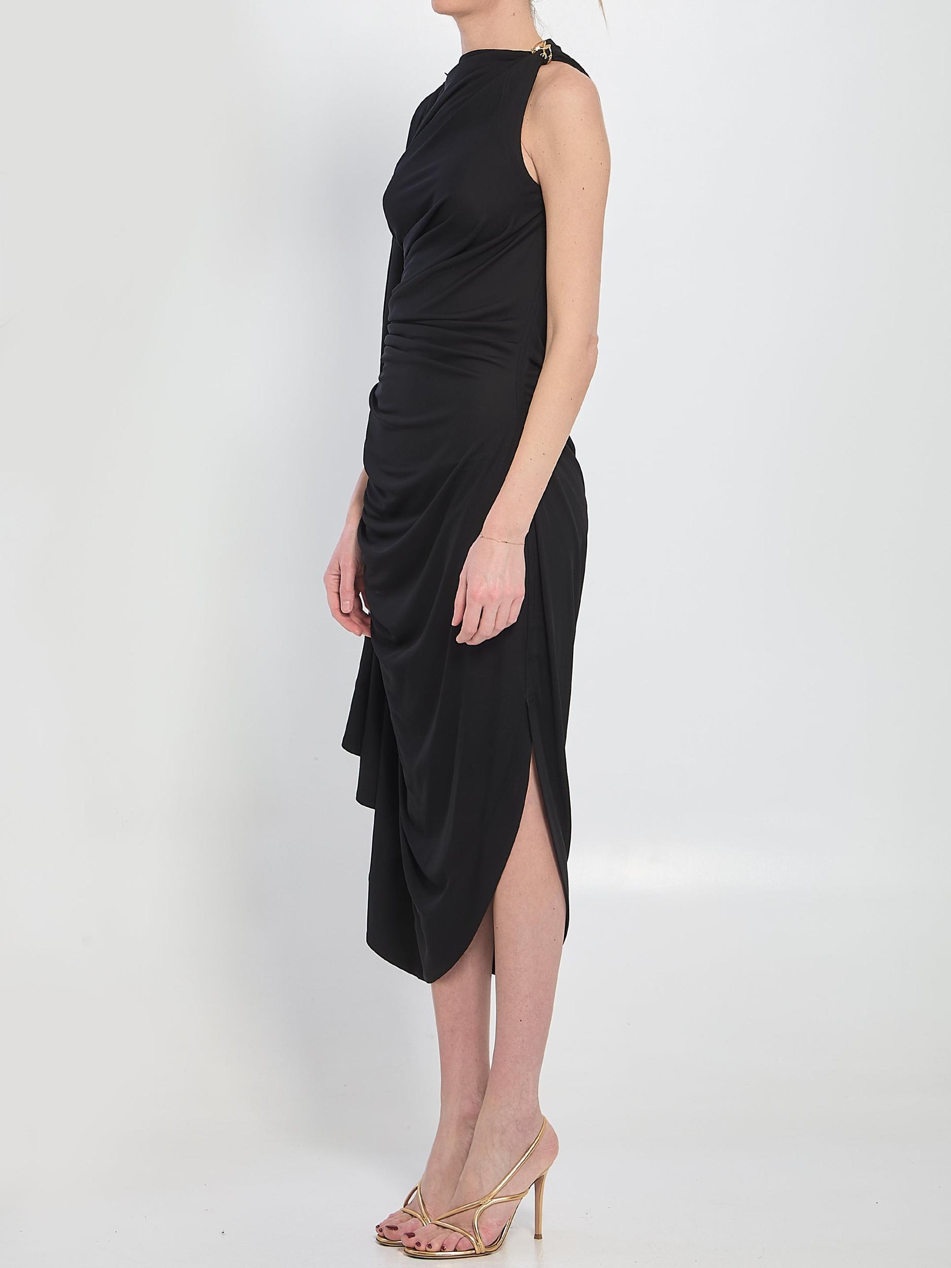 BOTTEGA VENETA Draped Dress In Black Product Image