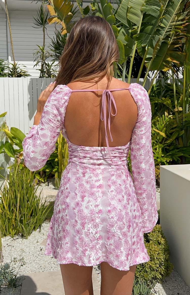 Marienne Pink Lace Mini Dress Product Image