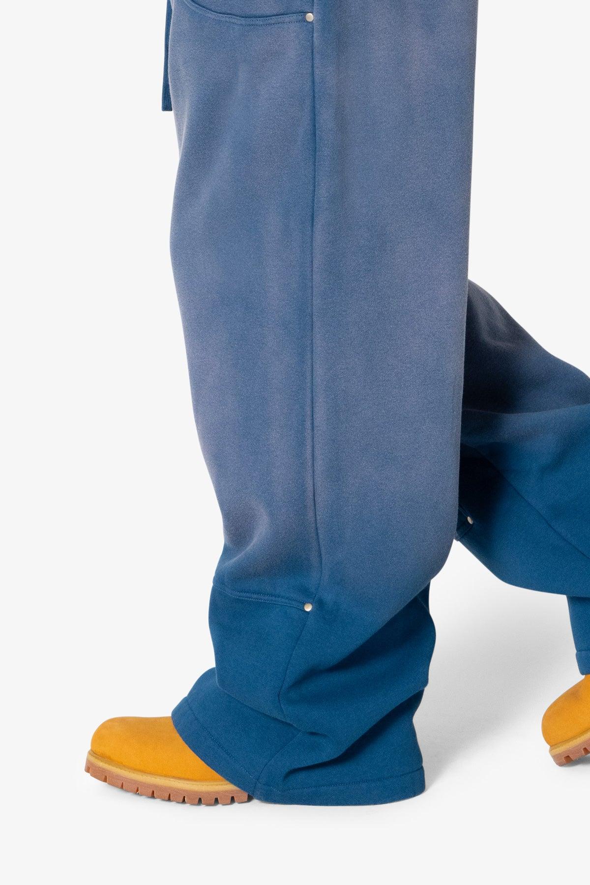 West Double Knee Sweatpants - Blue Product Image