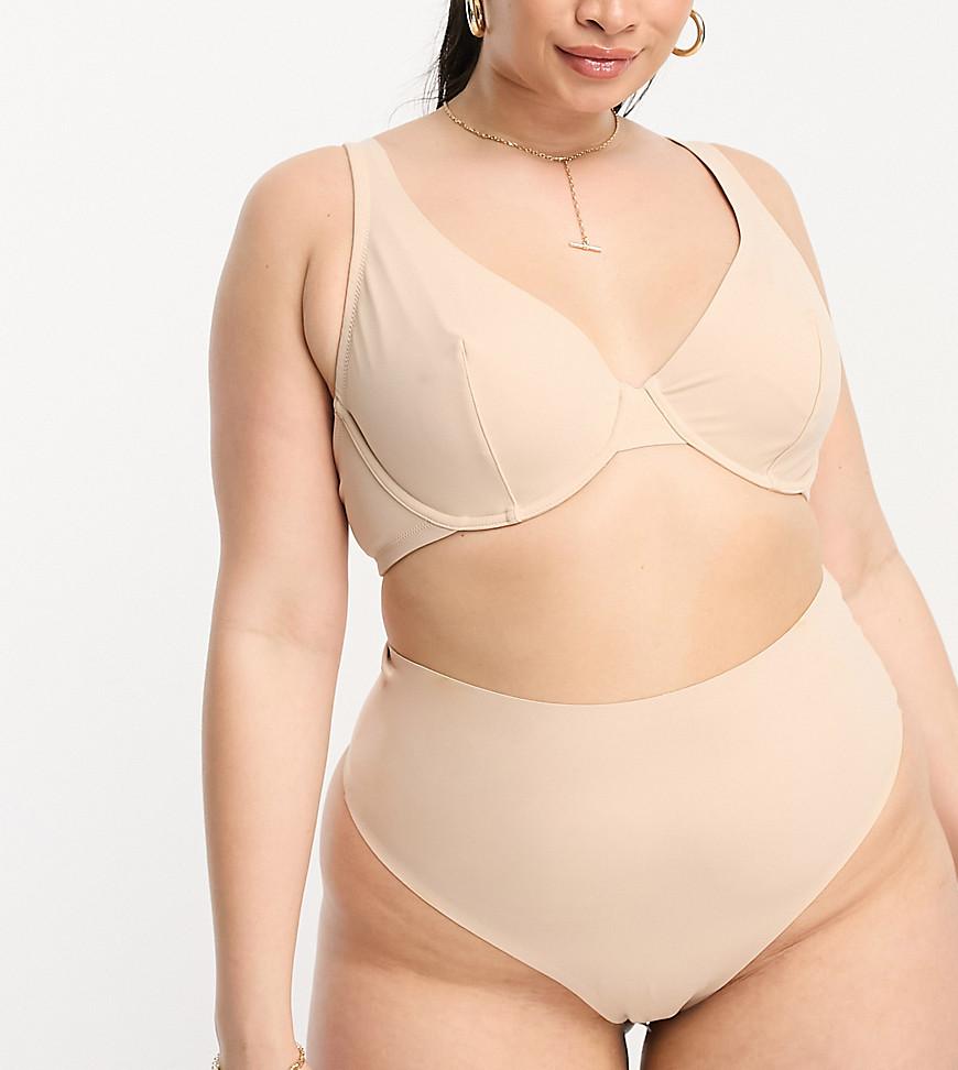 ASOS DESIGN Curve Marina smoothing high-waist thong Product Image