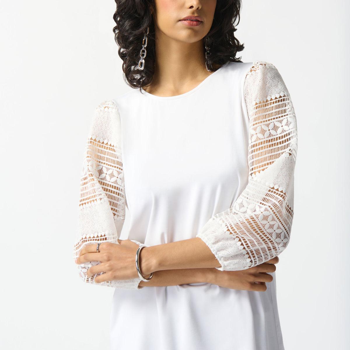 Bamboo Jersey And Guipure Top Product Image