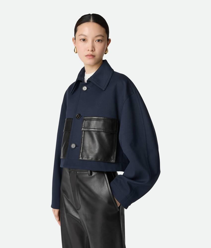 Women's Wool And Cotton Jacket in Midnight blue Product Image