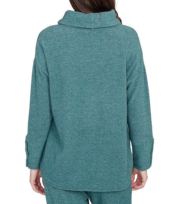 Ruby Rd. Knit Cowl Neck Long Sleeve Cozy Top Product Image