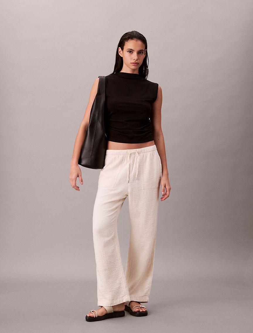 Double Gauze Pull-On Pants Product Image