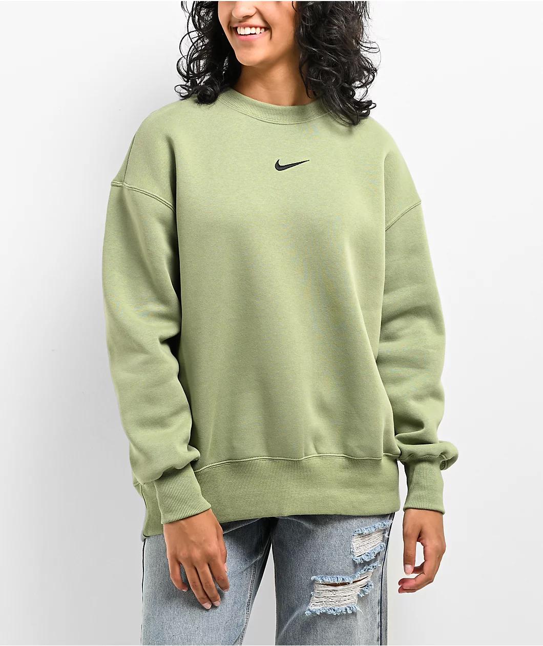 Nike Sportswear Phoenix Fleece Oversize Oil Green Crewneck Sweatshirt Product Image