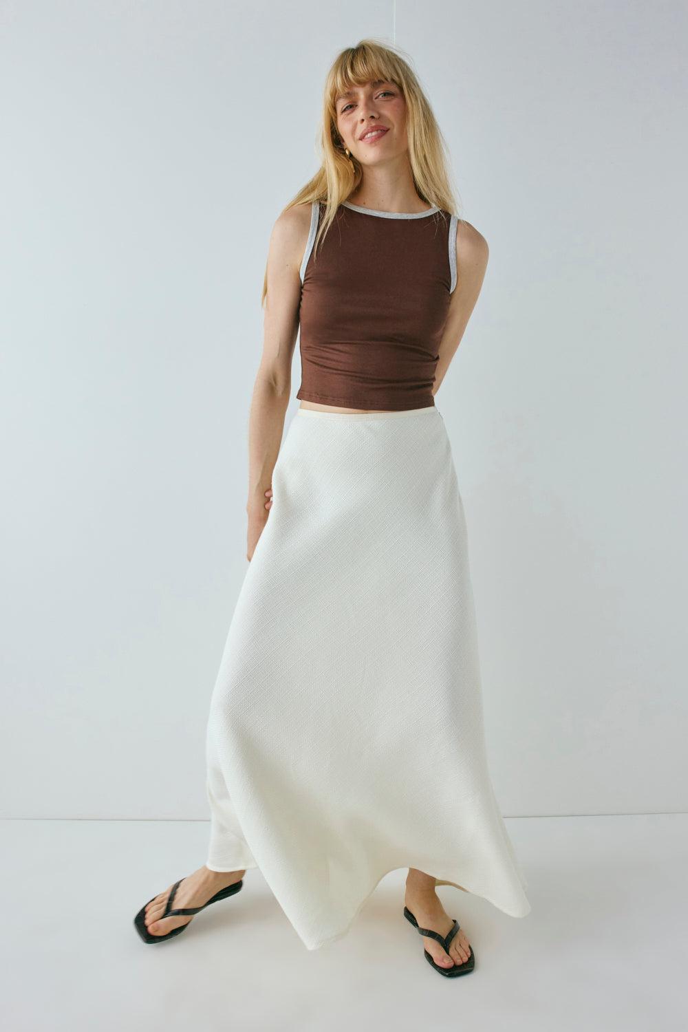 Cece Maxi Skirt Cream Product Image