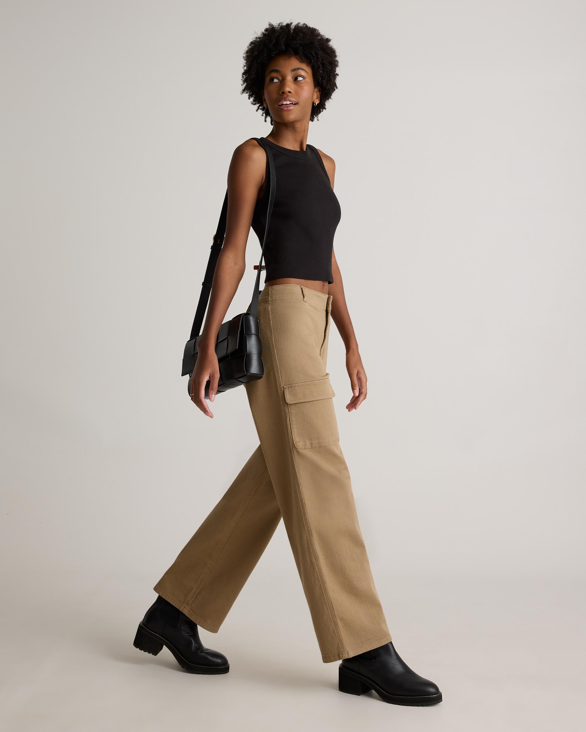 Quince | Women's Organic Stretch Cotton Twill Cargo Pants Organic Cotton Product Image