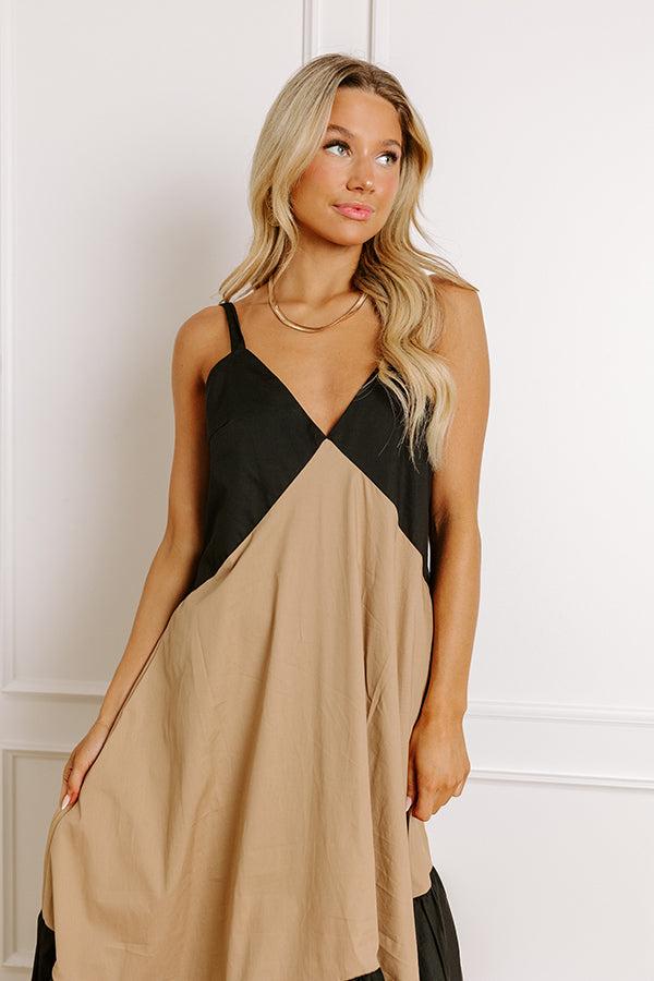 Casual Stroll Color Block Midi Dress Product Image