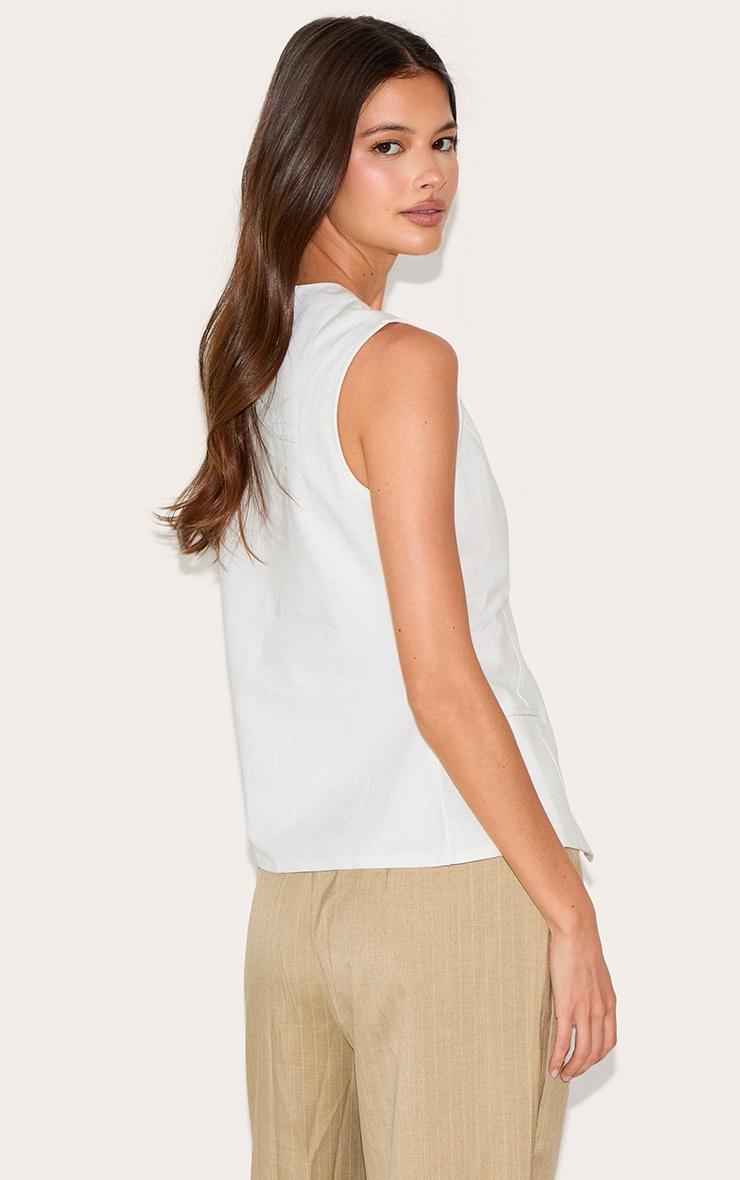 White Cotton Vest Product Image