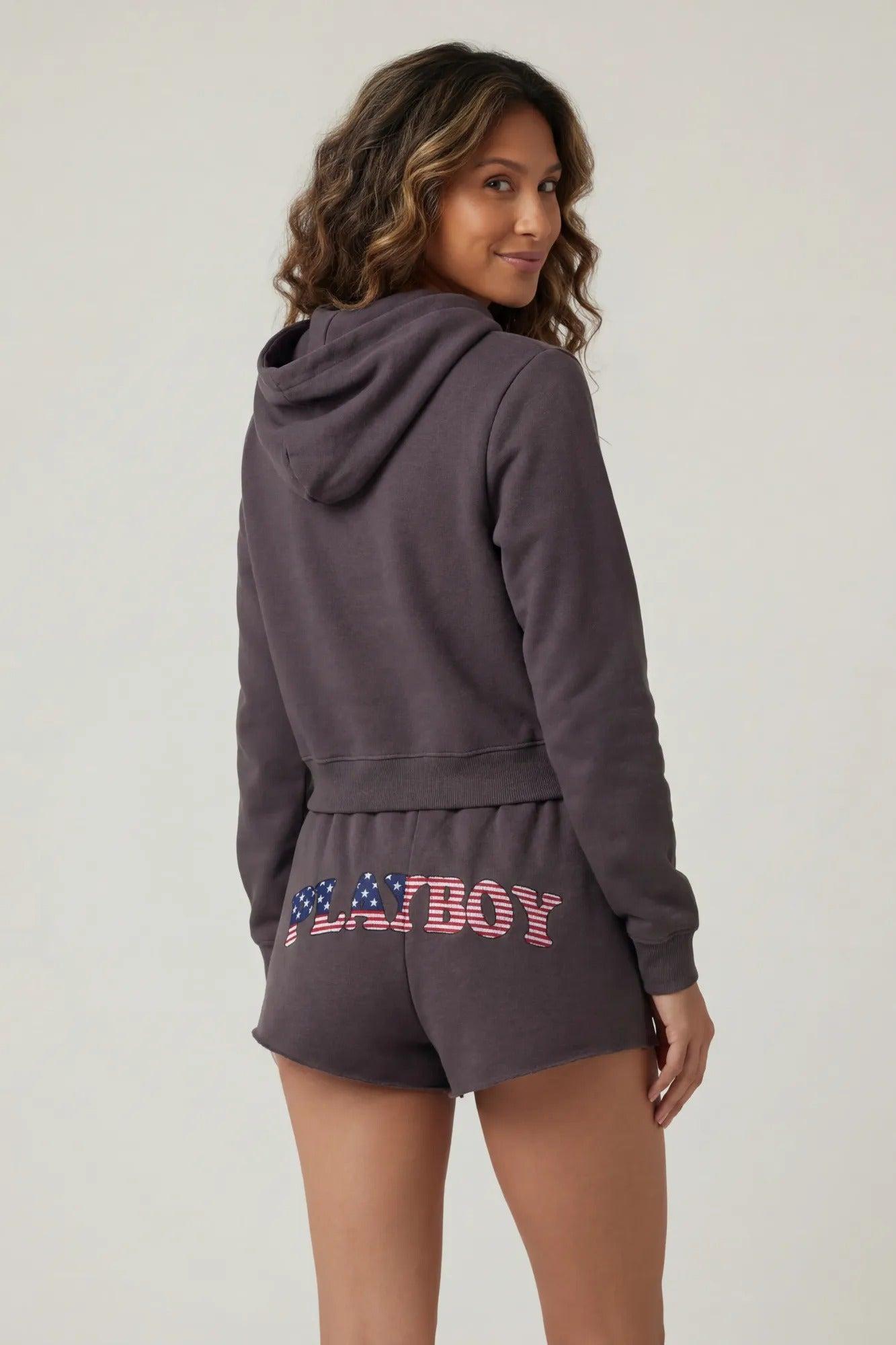 Playboy USA Graphic Fleece Zip-Up Hoodie Female Product Image