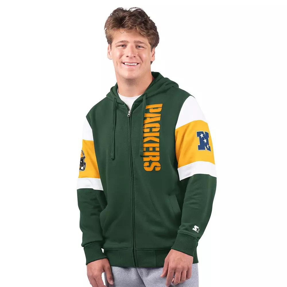 Men's Starter Green Green Bay Packers Extreme Full-Zip Hoodie,  Product Image