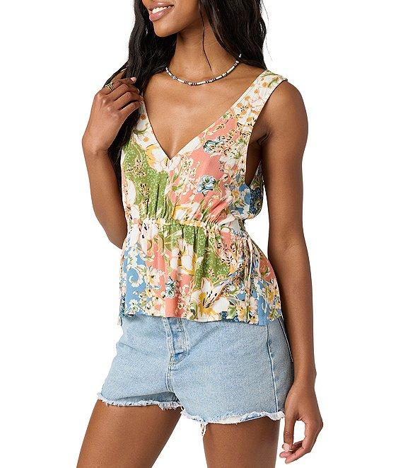 O'Neill Luiza Mixed-Media Floral Tank Top Product Image