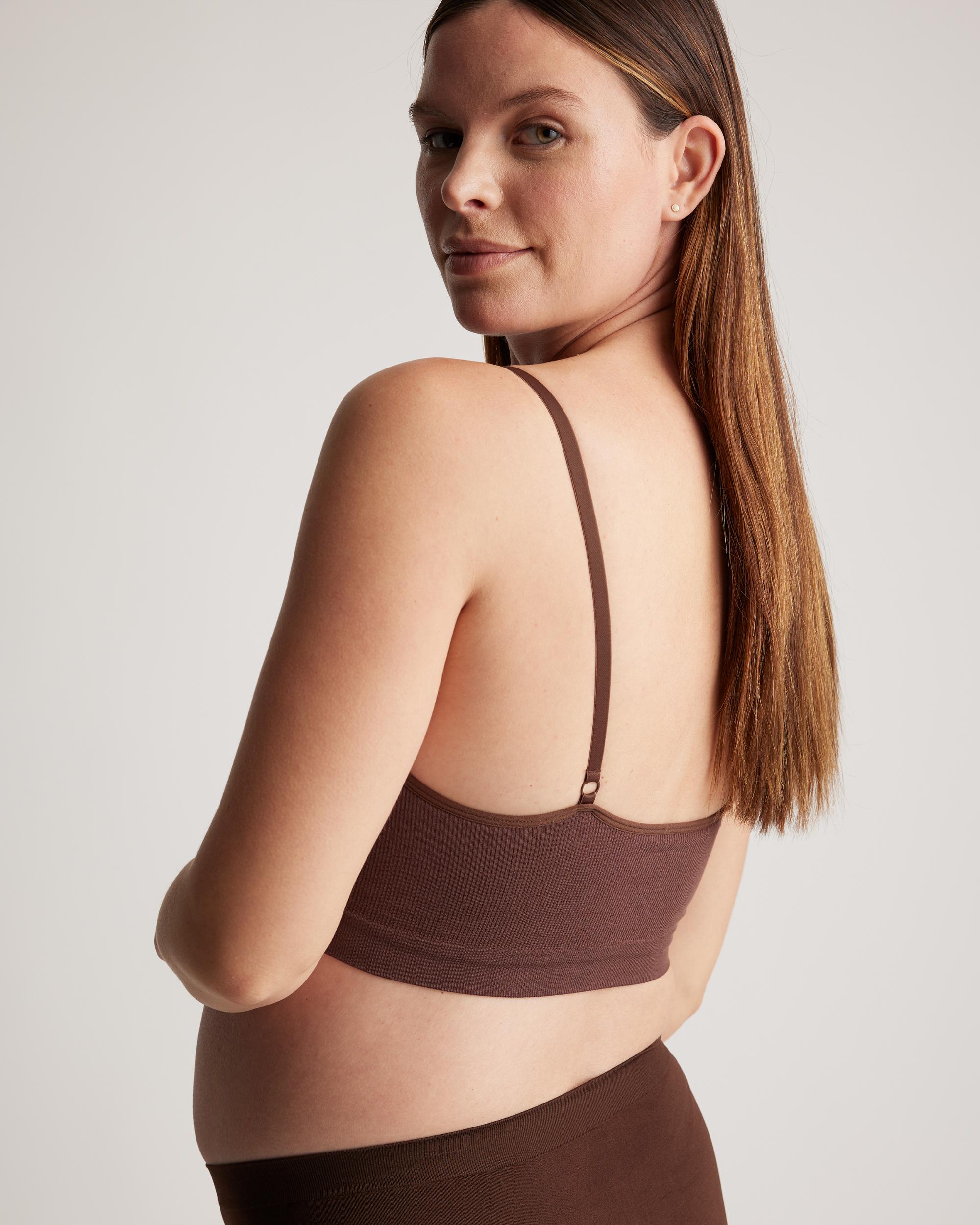 Quince | Women's Comfort Rib Maternity Nursing & Pumping Bralette Nylon/Spandex Product Image