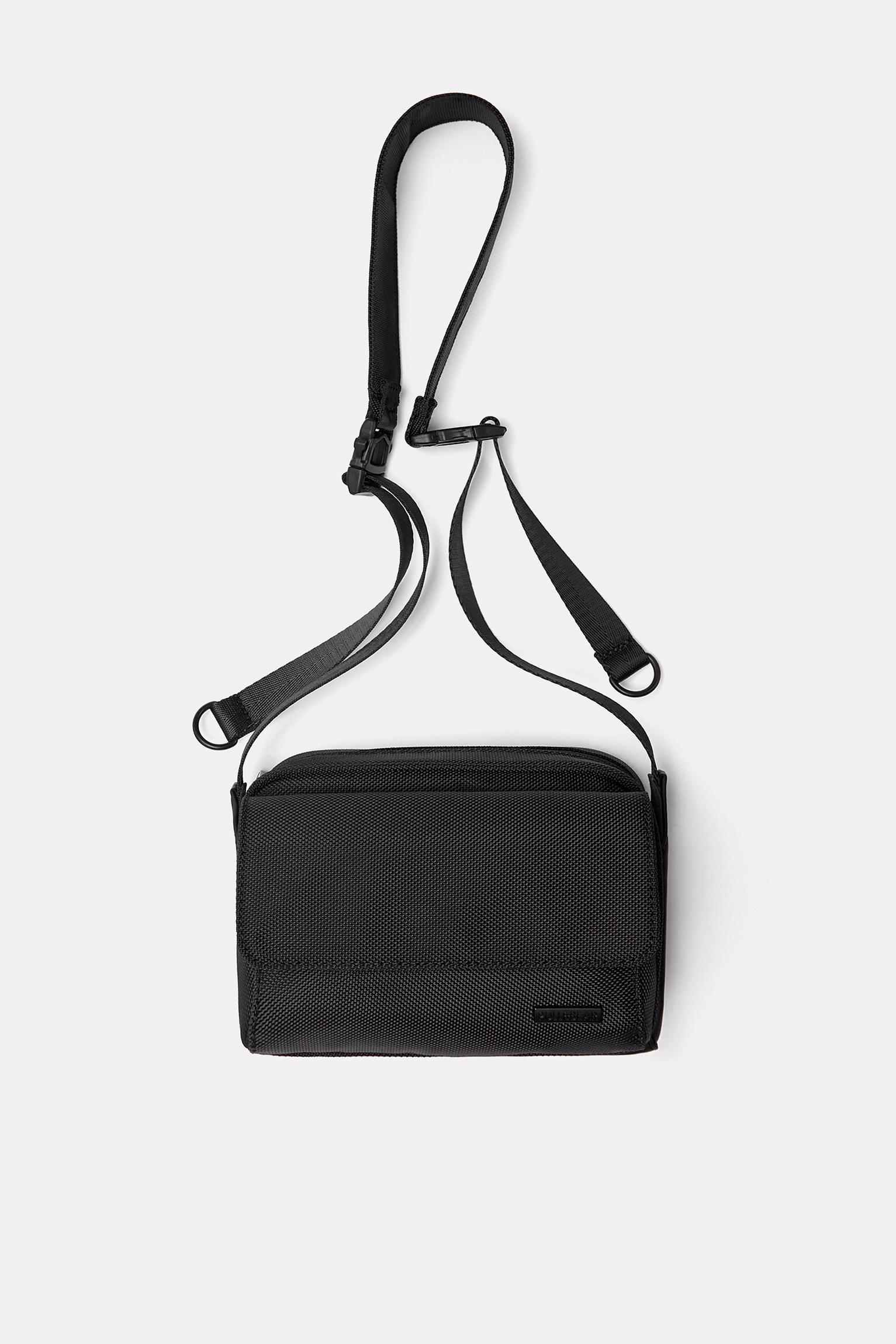 Nylon crossbody bag with flap Product Image