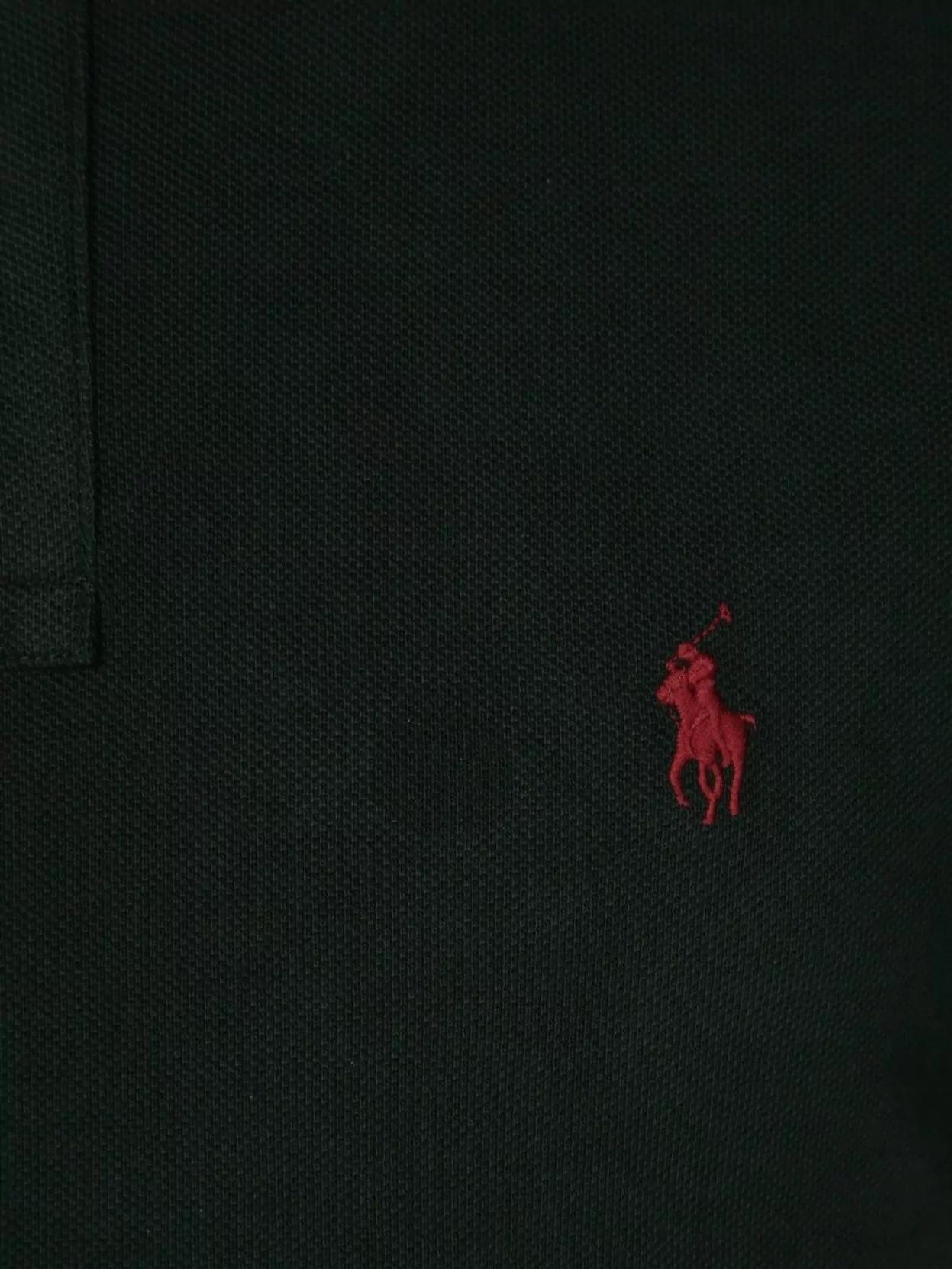 POLO RALPH LAUREN Black Polo Shirt With Classic Collar And Pony Embroidery On The Front In Cotton Man Product Image