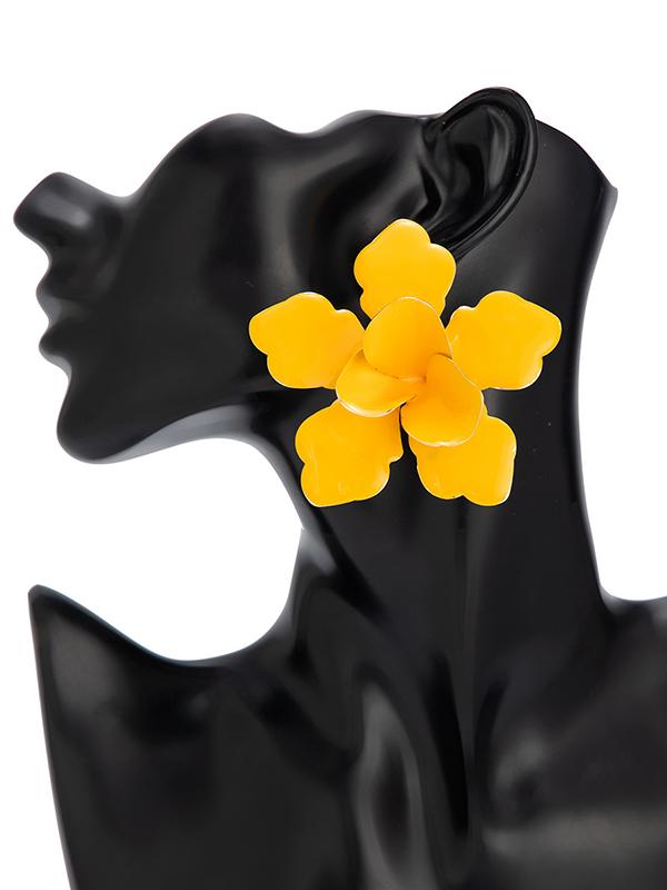 Flower Shape Drop Earrings Product Image