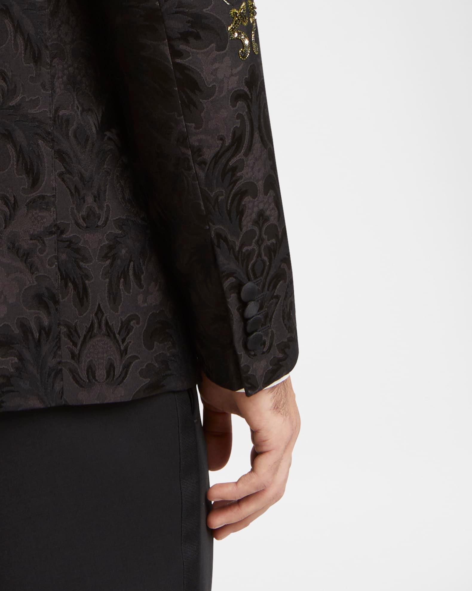 Men's Embroidered Damask Jacquard Evening Jacket Product Image