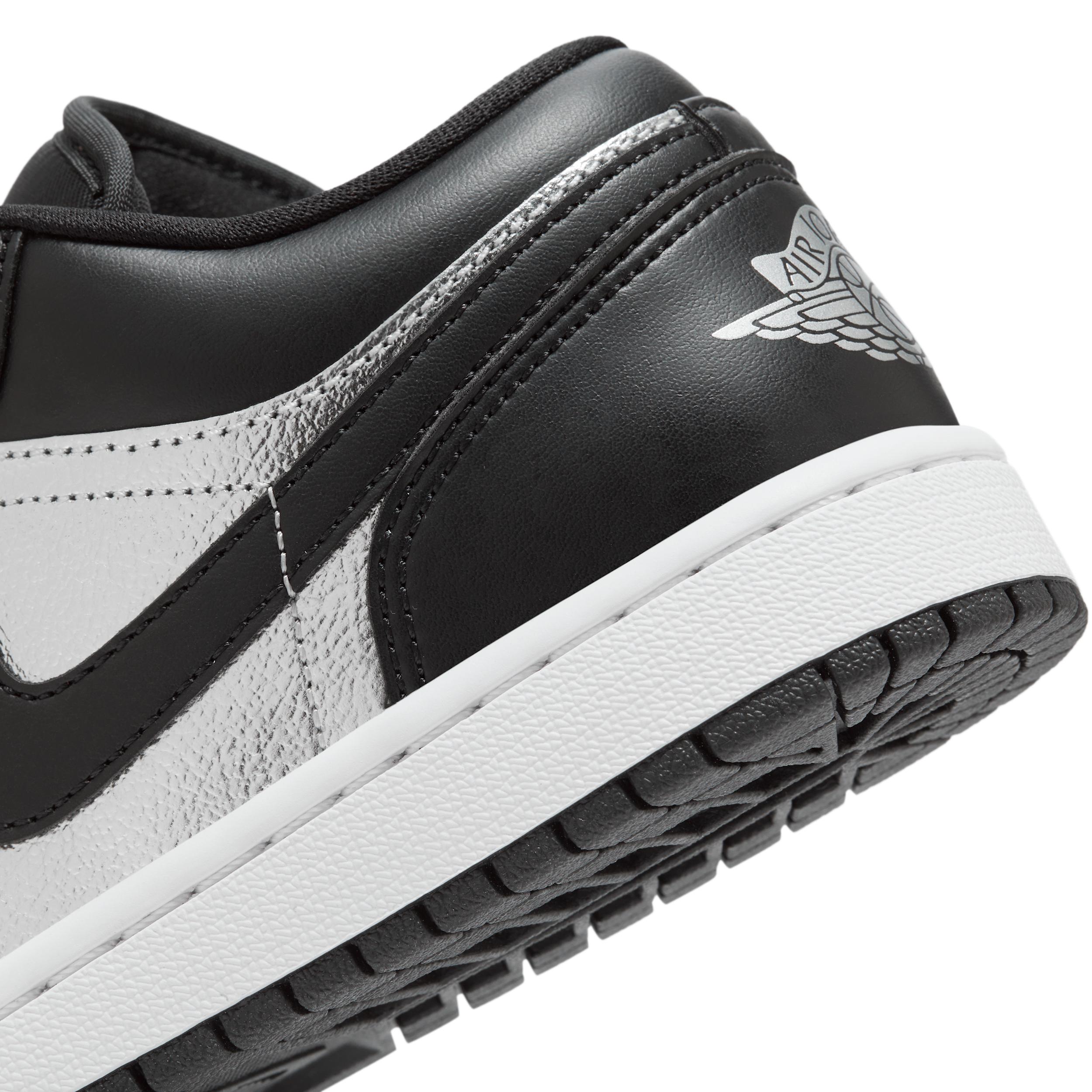 Jordan Womens Jordan AJ 1 Low SE - Womens Basketball Shoes White/Black/Metallic Silver Product Image