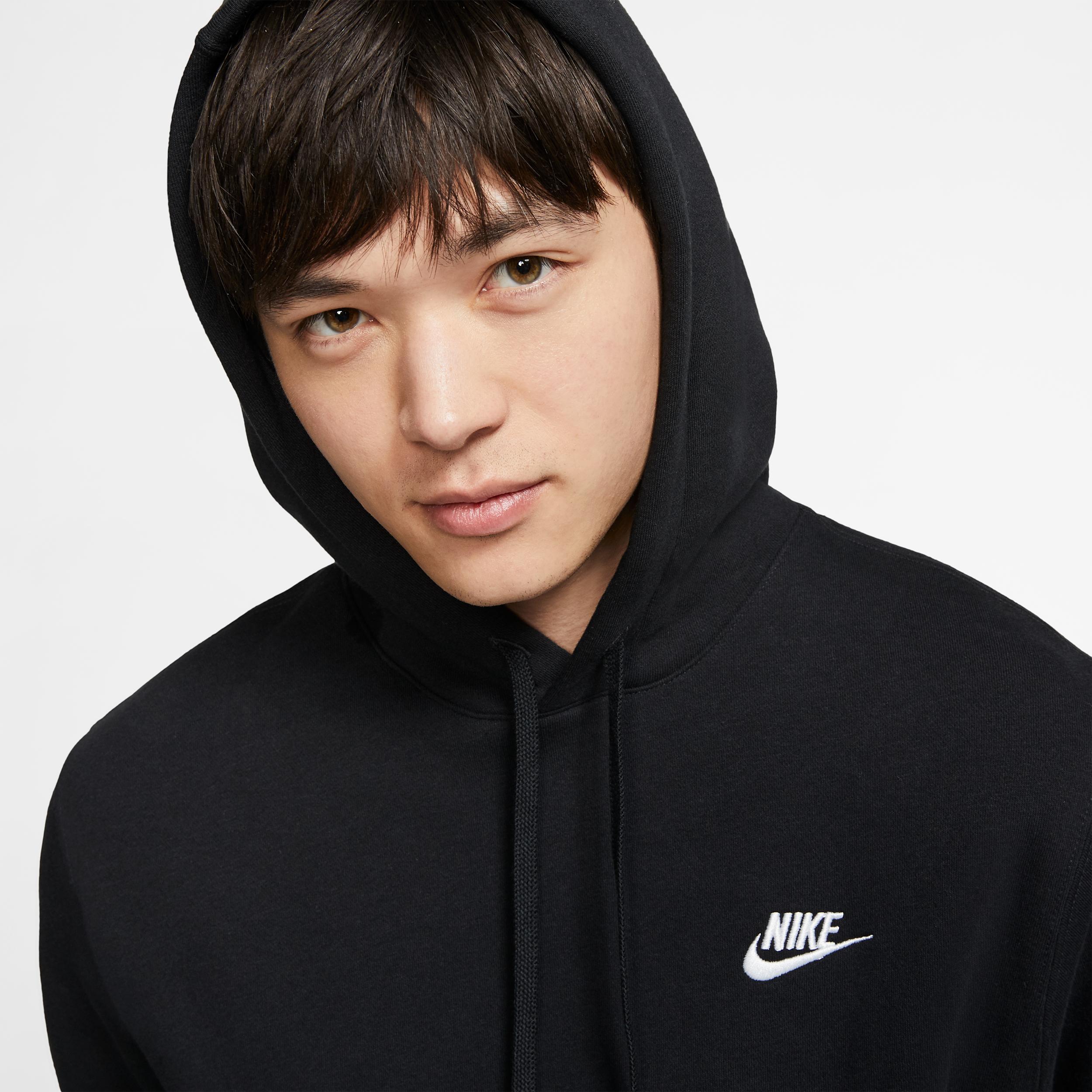 Mens Nike Sportswear Club Fleece Pullover Hoodie | BV2654-010 Product Image