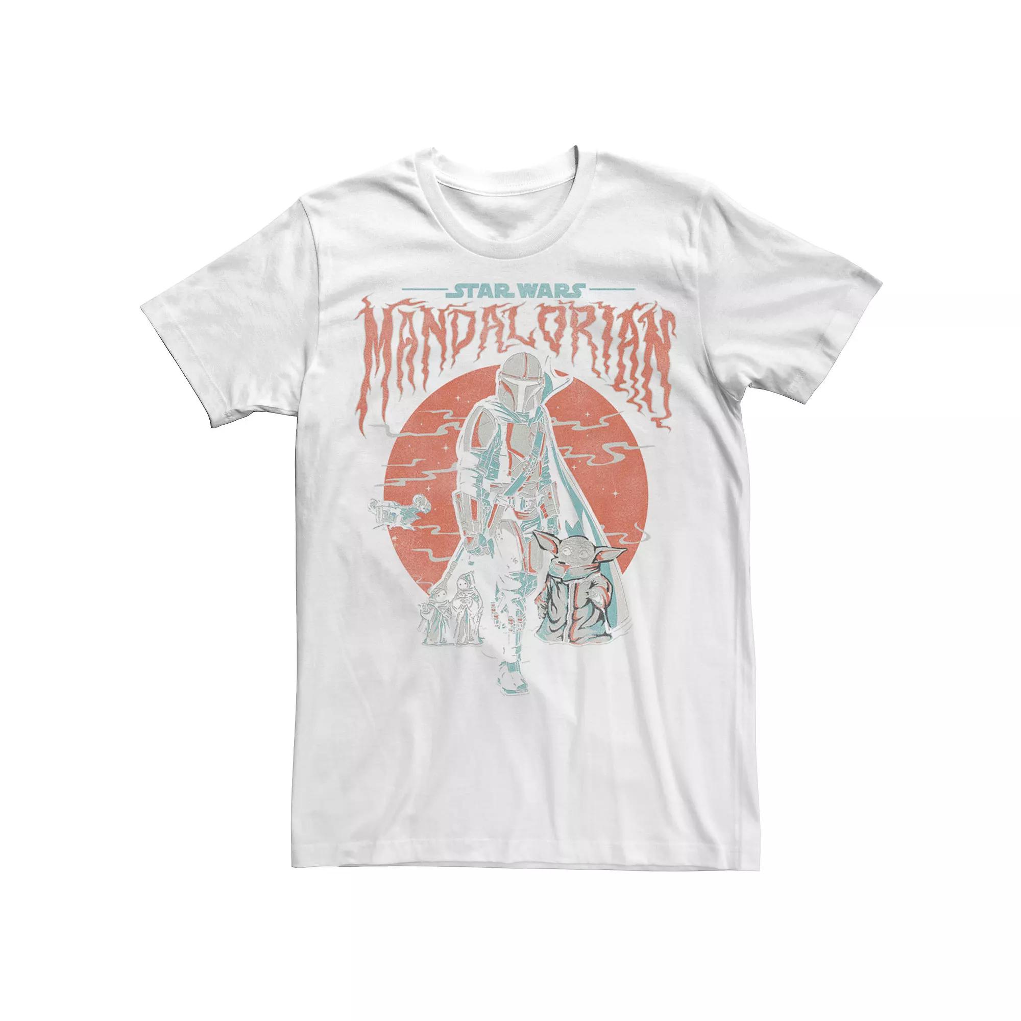 Men's Star Wars The Mandalorian & The Child Foggy Portrait Tee,  Product Image
