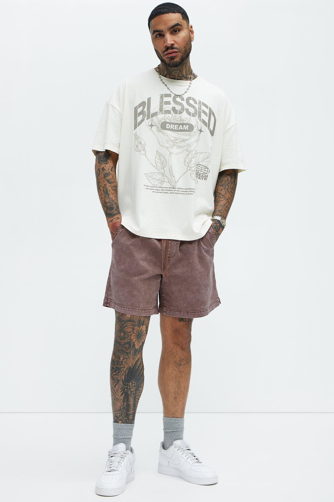 Bless Dreams Oversized Short Sleeve Tee - White Product Image