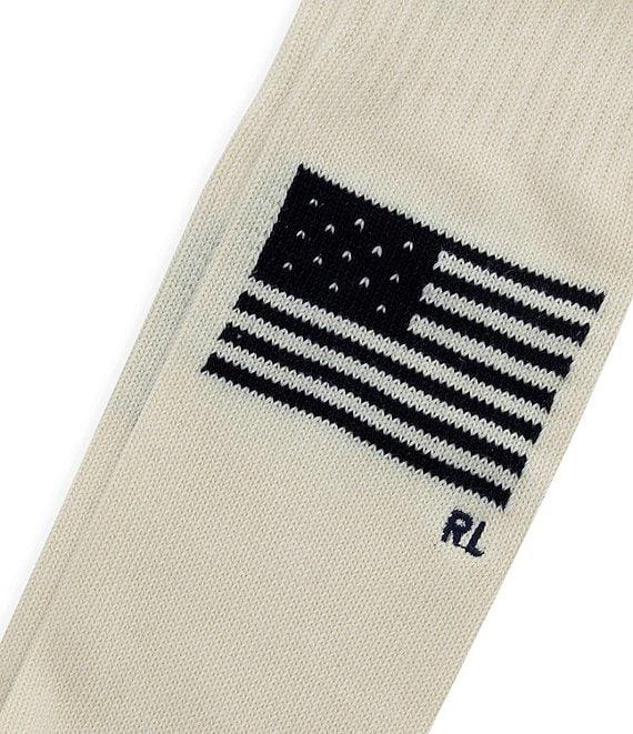Polo Ralph Lauren Yarn-Dyed American Flag/RL Logo Tall Boot Socks Product Image