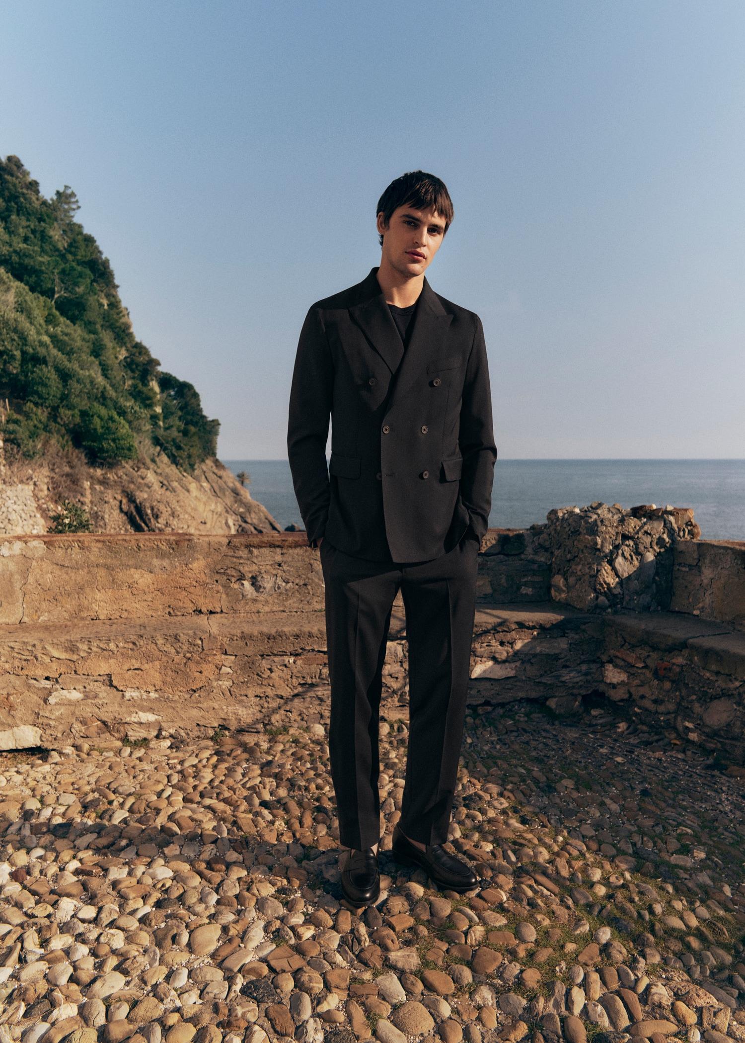 Cool wool suit pants - Men | MANGO USA Product Image