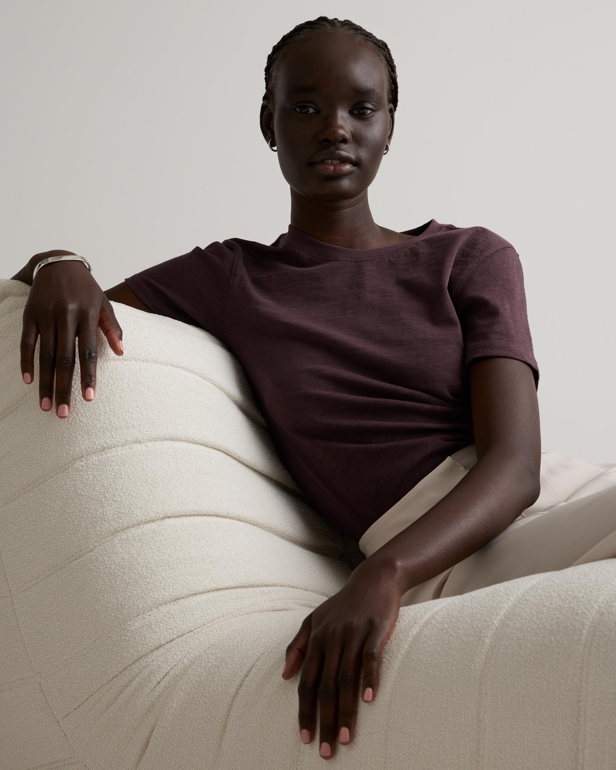 Quince | Women's Slub Crewneck T-Shirt Size XL, Organic Cotton Product Image