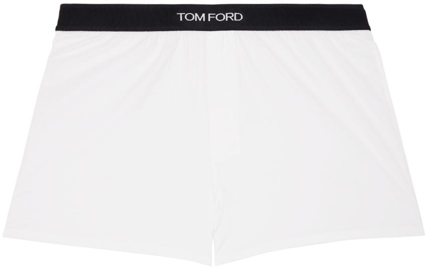 TOM FORD Stretch Cotton & Modal Jersey T-shirt In White Product Image