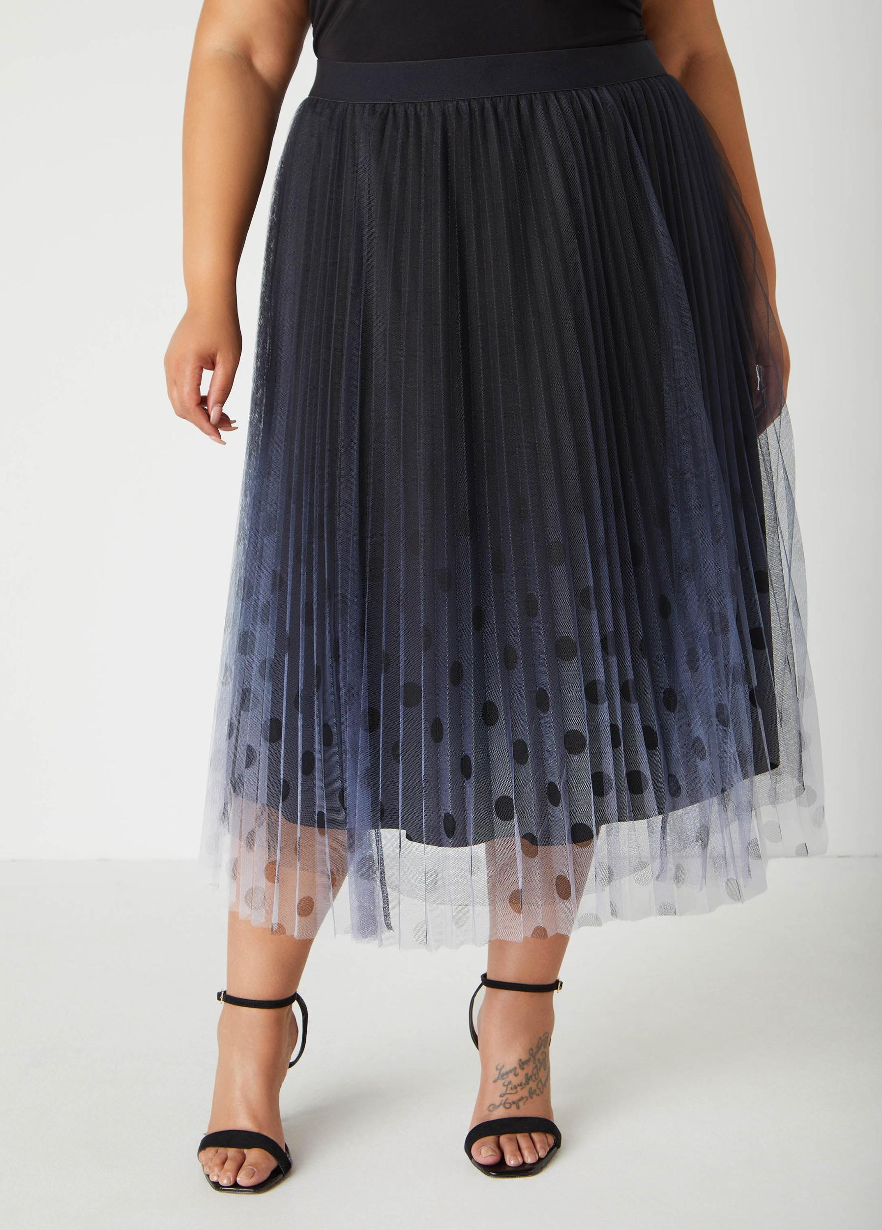 Plus Size Ombre Polka Dot Midaxi Skirt Ashley Stewart Product Image
