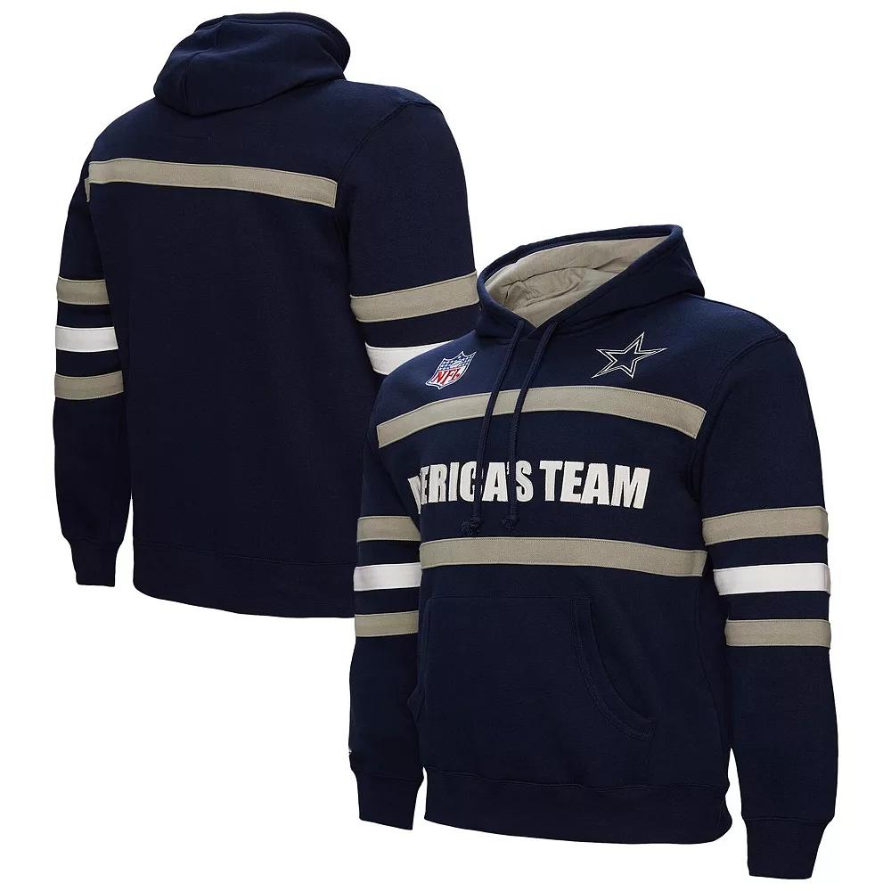 Men's Mitchell & Ness Navy Dallas Cowboys America's Team Head Coach Pullover Hoodie,  Product Image