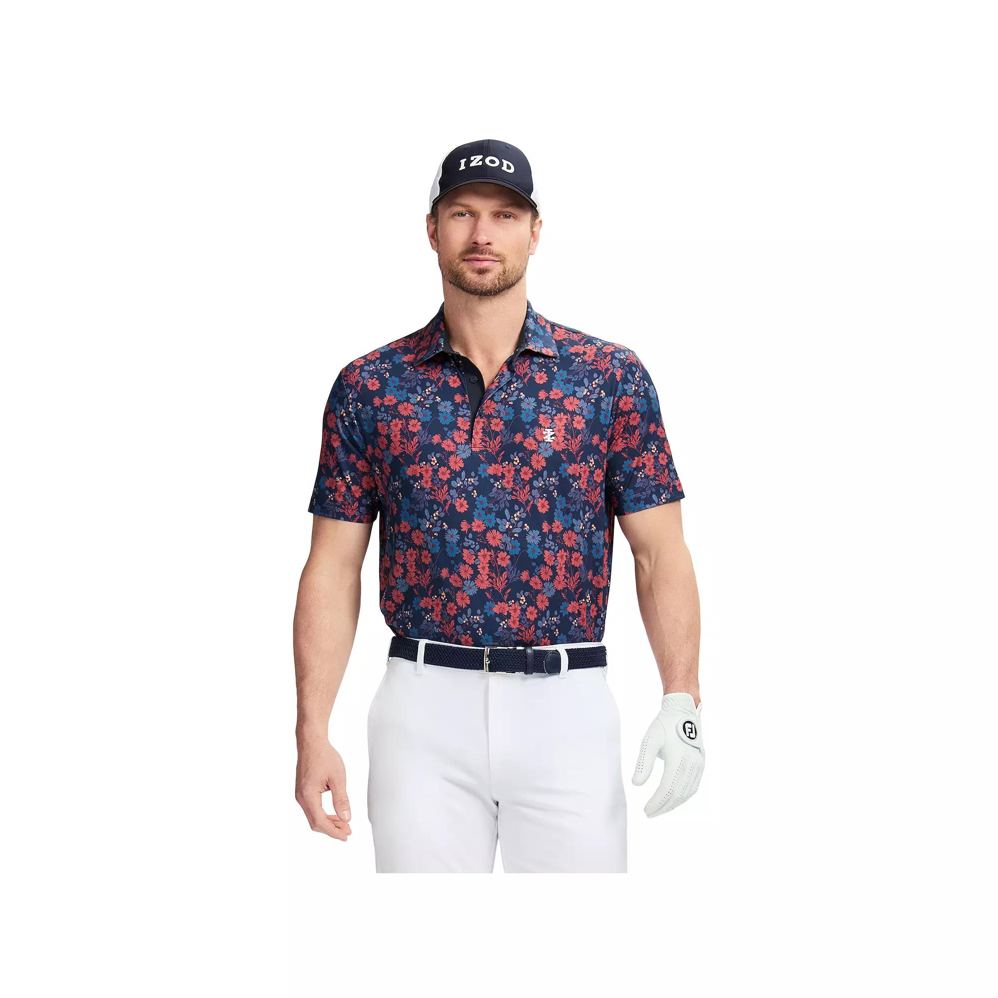 Men's IZOD Swingflex Elite Golf Short Sleeve Polo, Size: XL, Multi Flowers Product Image