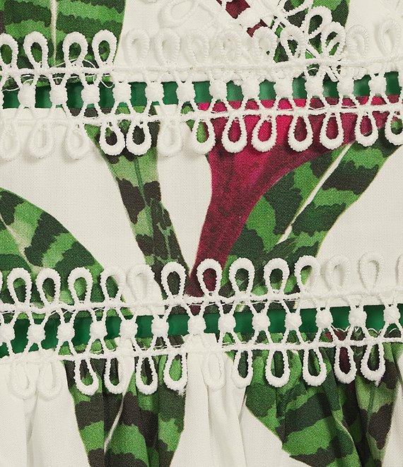 Layered With Love Poplin Floral Print V Neck Cap Flutter Sleeve A-Line Maxi Dress Product Image