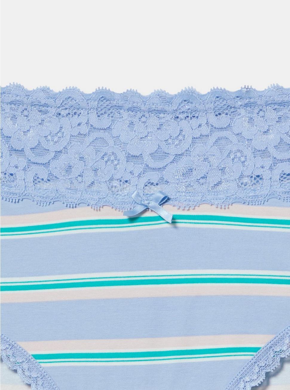 Cotton Mid-Rise Lace Trim Cheeky Panty Product Image