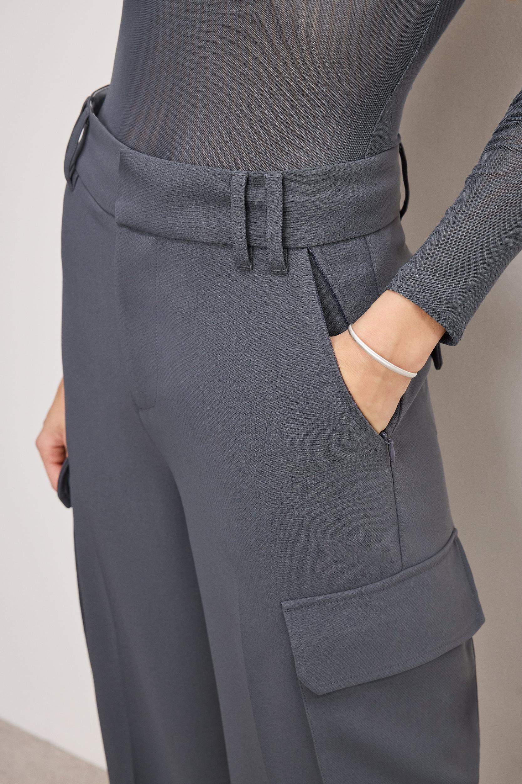 LUXE SUITING  CARGO TROUSERS | CARBON003 Product Image