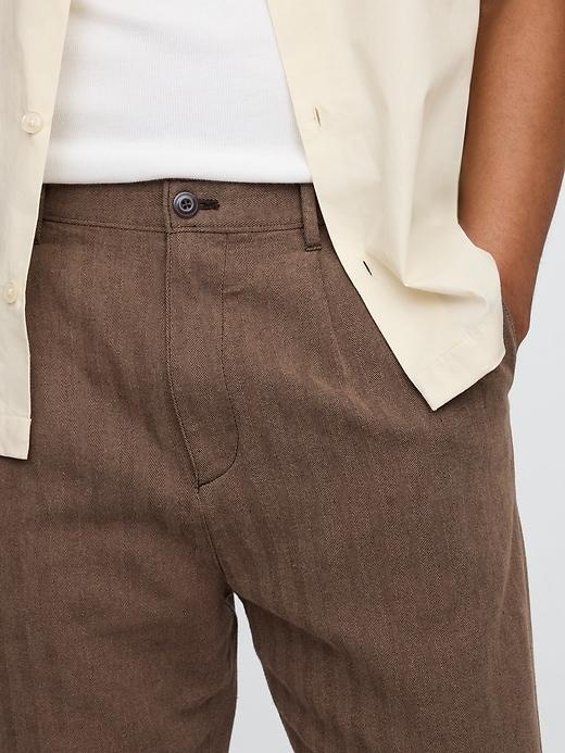 Linen-Cotton '90s Loose Pleated Khakis Product Image