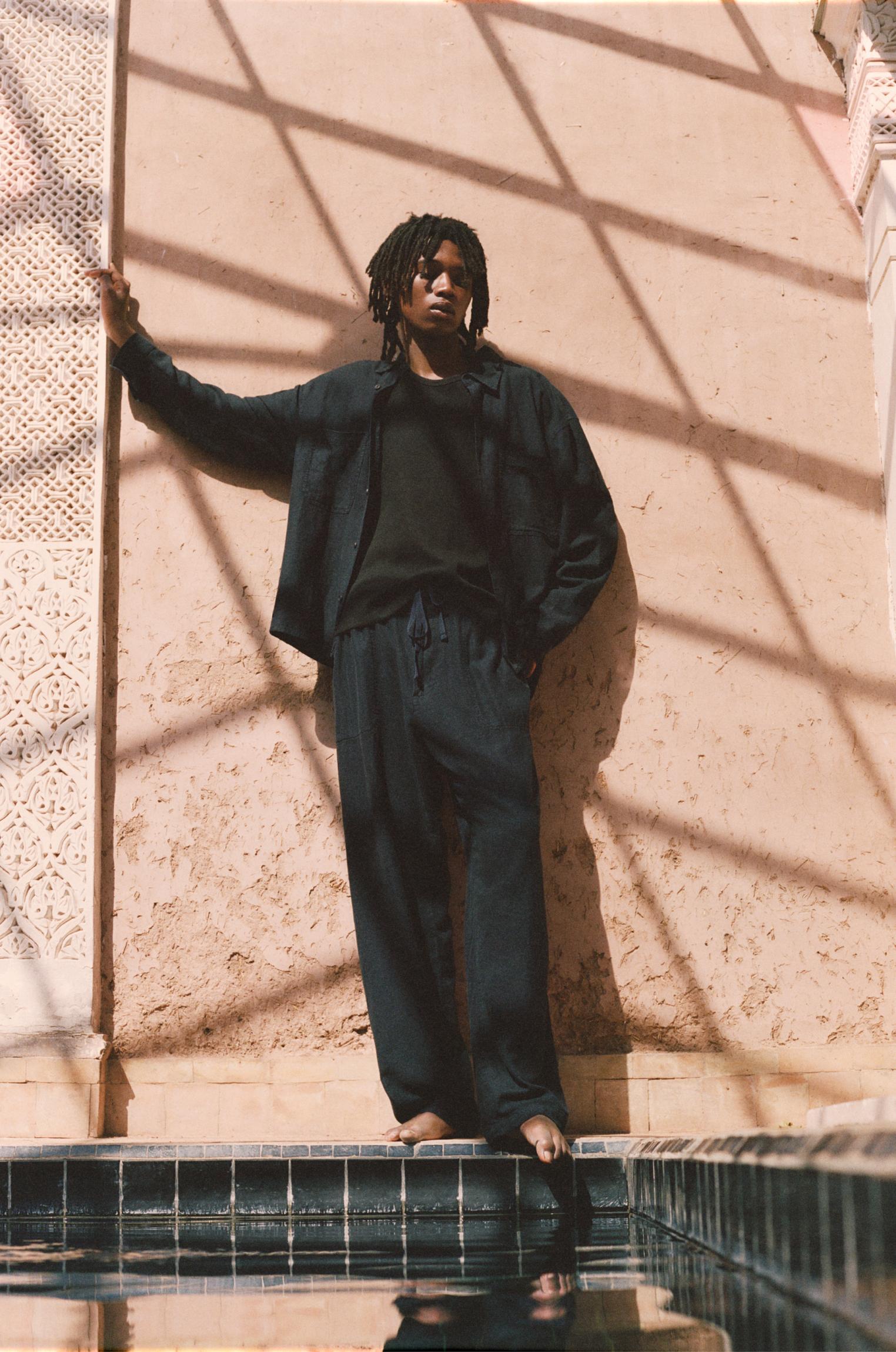 Linen blend sweatpants Product Image