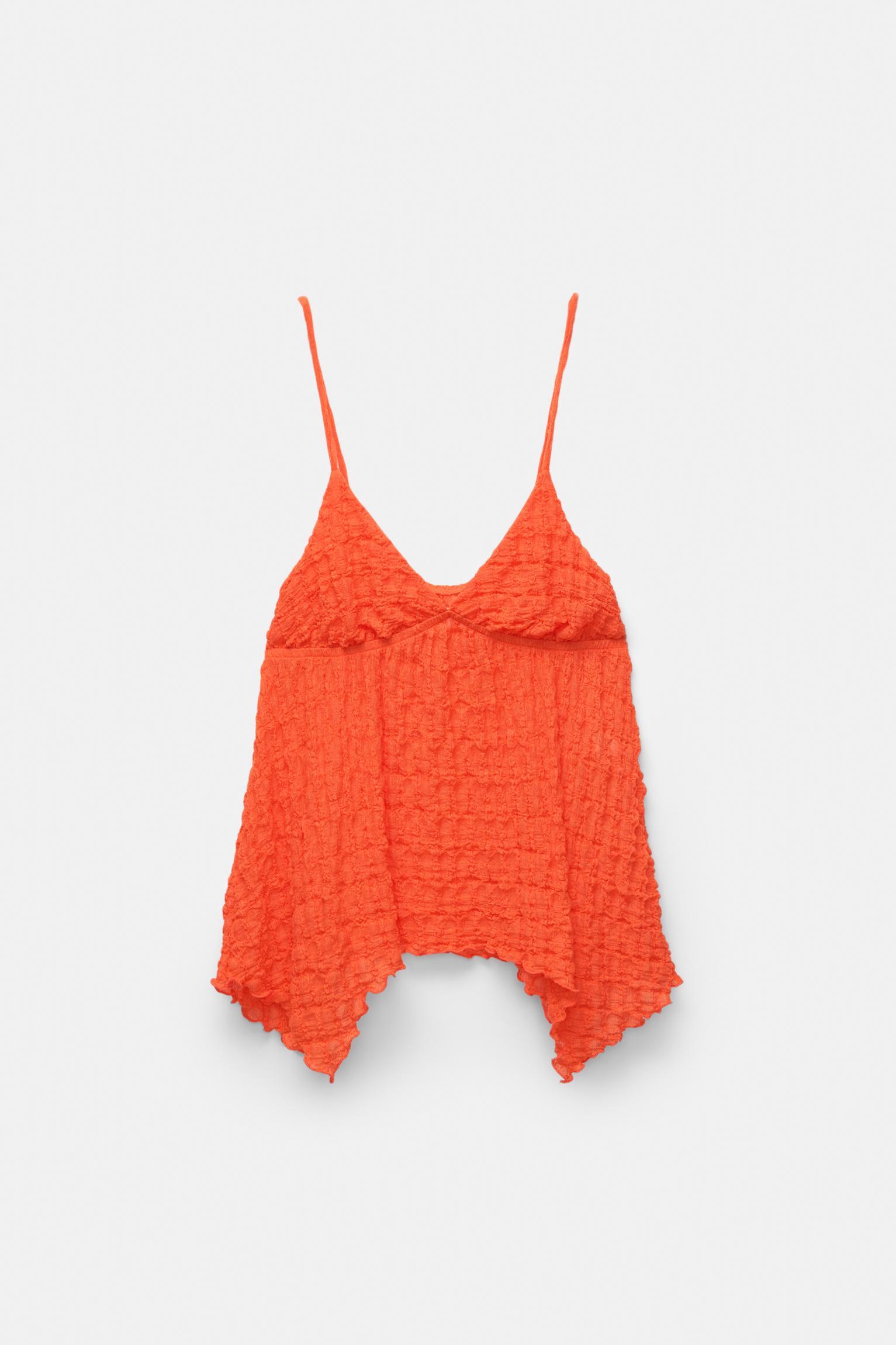 Textured strappy top Product Image