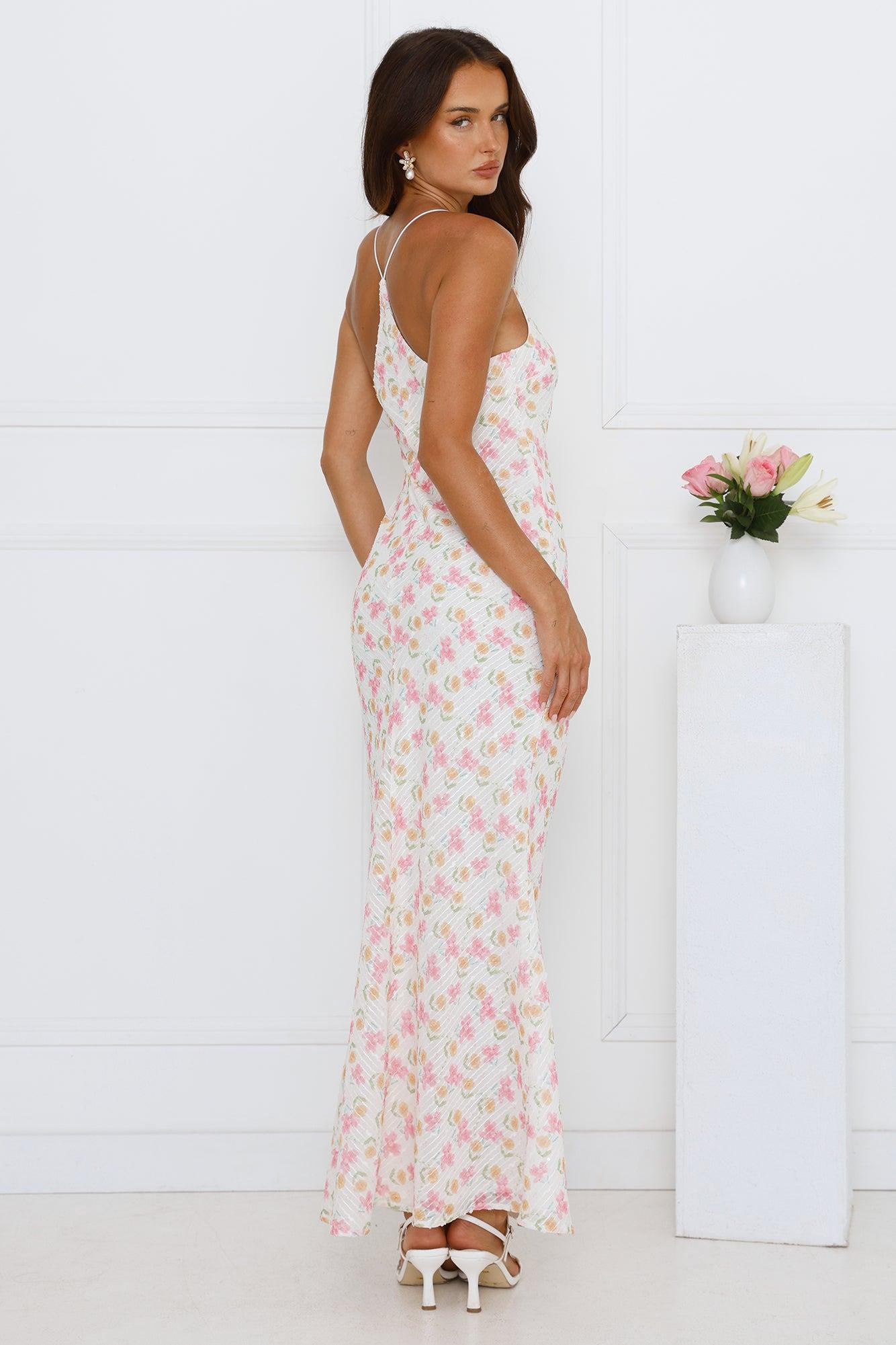 Hawaii Magic Maxi Dress White Product Image